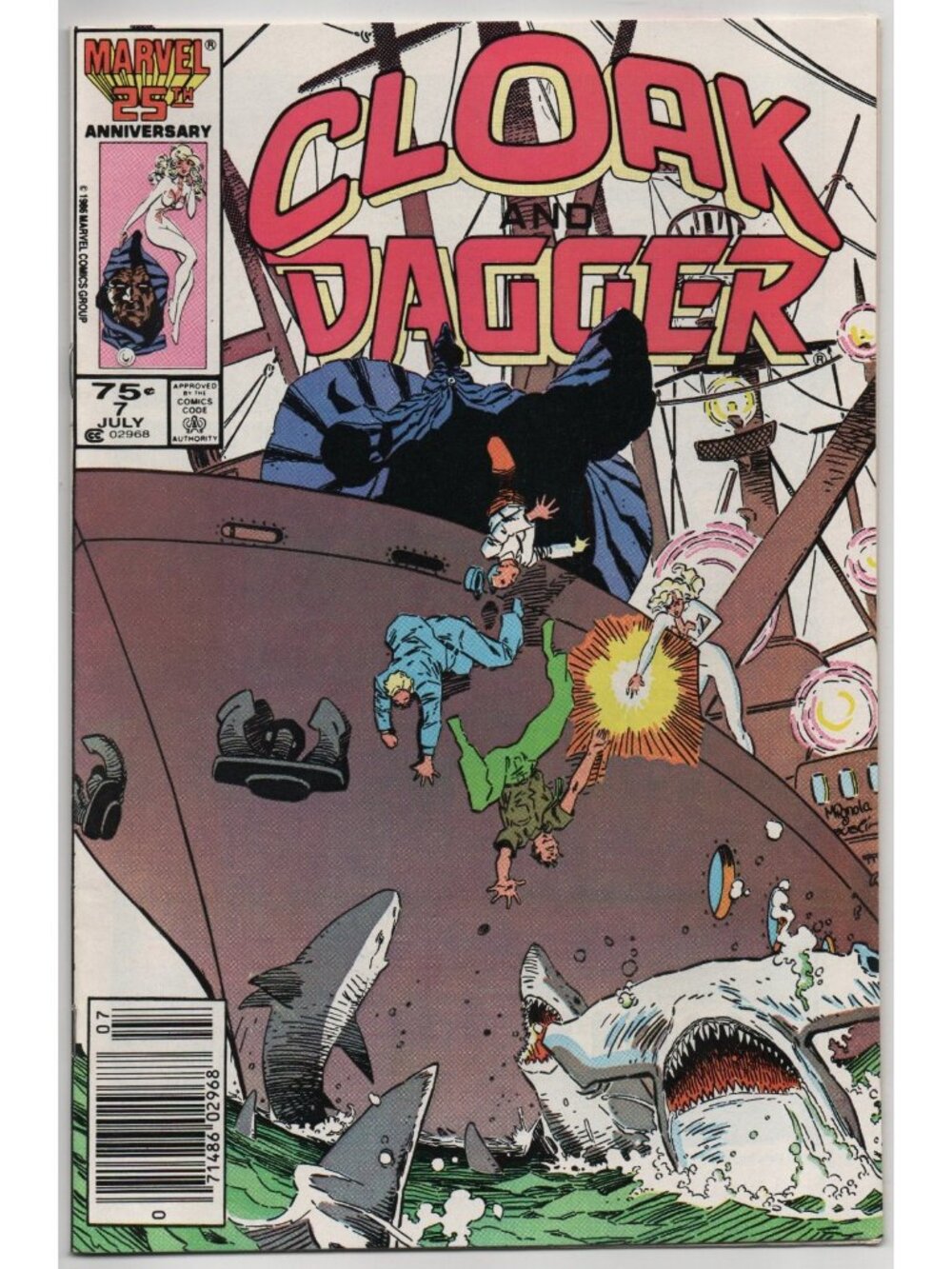 Cloak and Dagger 7 Marvel Comics 1986 Newsstand VF 8.0 Mignola Silvestri
